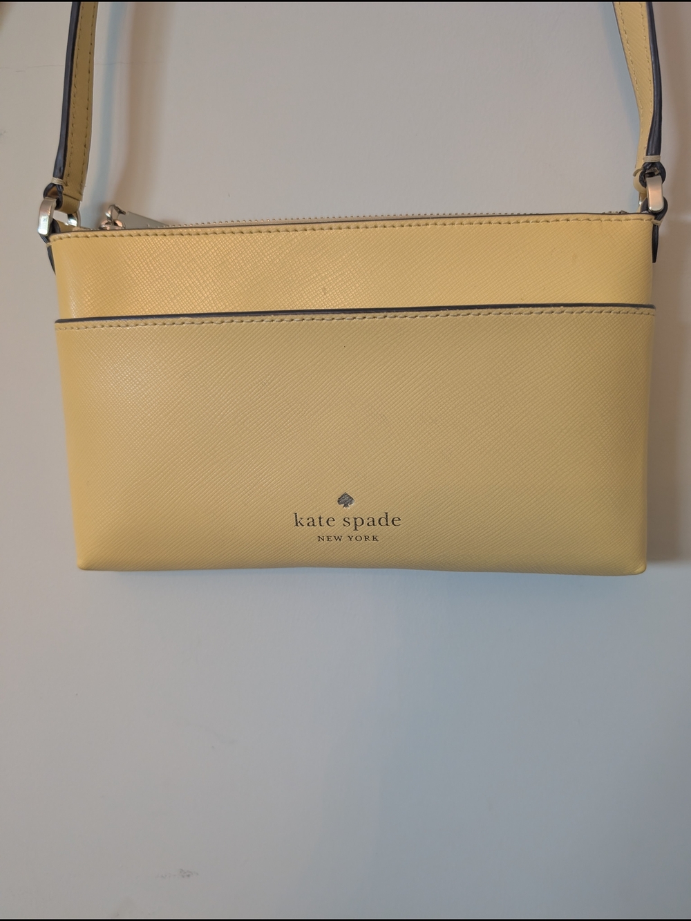 kate spade Yellow Saffiano Leather Crossbody Bag